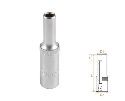Цена на AFFIX (AF00120045) Головка торцевая глубокая шестигранная 1/4", 4,5 мм