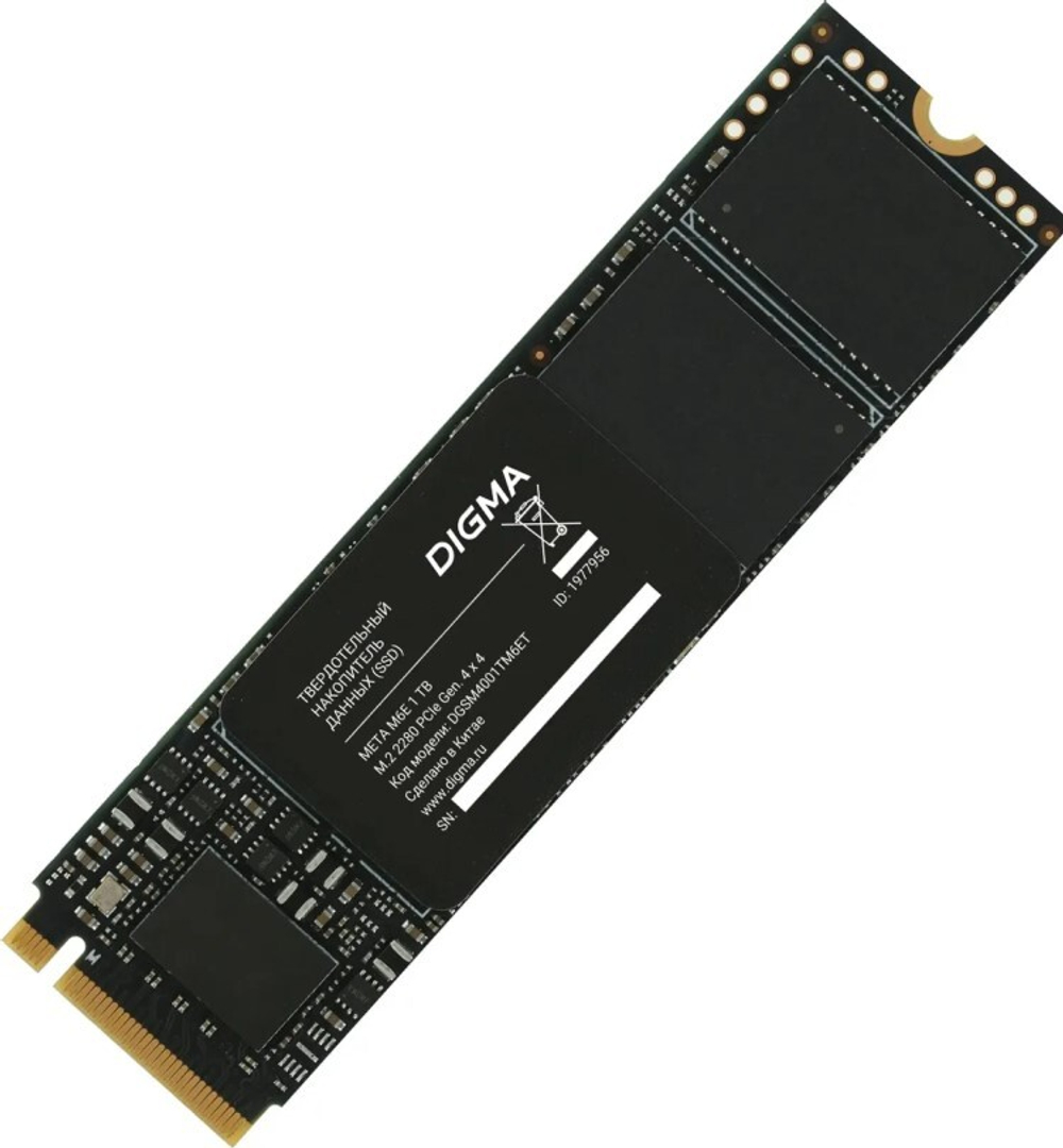 Накопитель SSD M.2 2280 Digma DGSM4001TM6ET 1000 ГБ