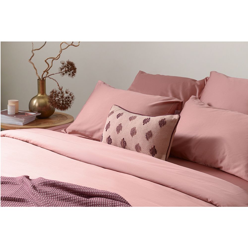 Комплект постельного белья из сатина темно-розового цвета из коллекции Essential, 150х200 см