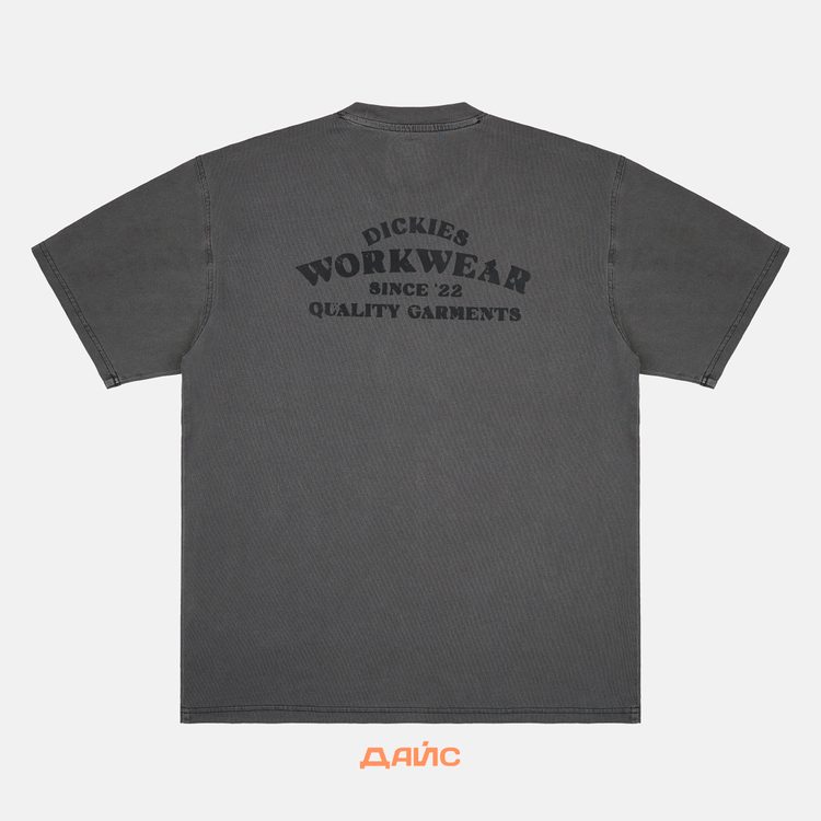 Футболка мужская Dickies Christiana Garment Dyed артикул:DK0A87QHBLK1 - купить в магазине Дайс