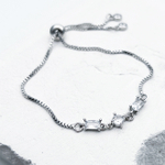 Основа для браслета Milano LUX, цвет черный, фианиты,размер регулируется