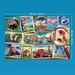 Pazl \ Puzzle \ Пазлы Puzzles - "300 EasyPiece" - Postage stamps