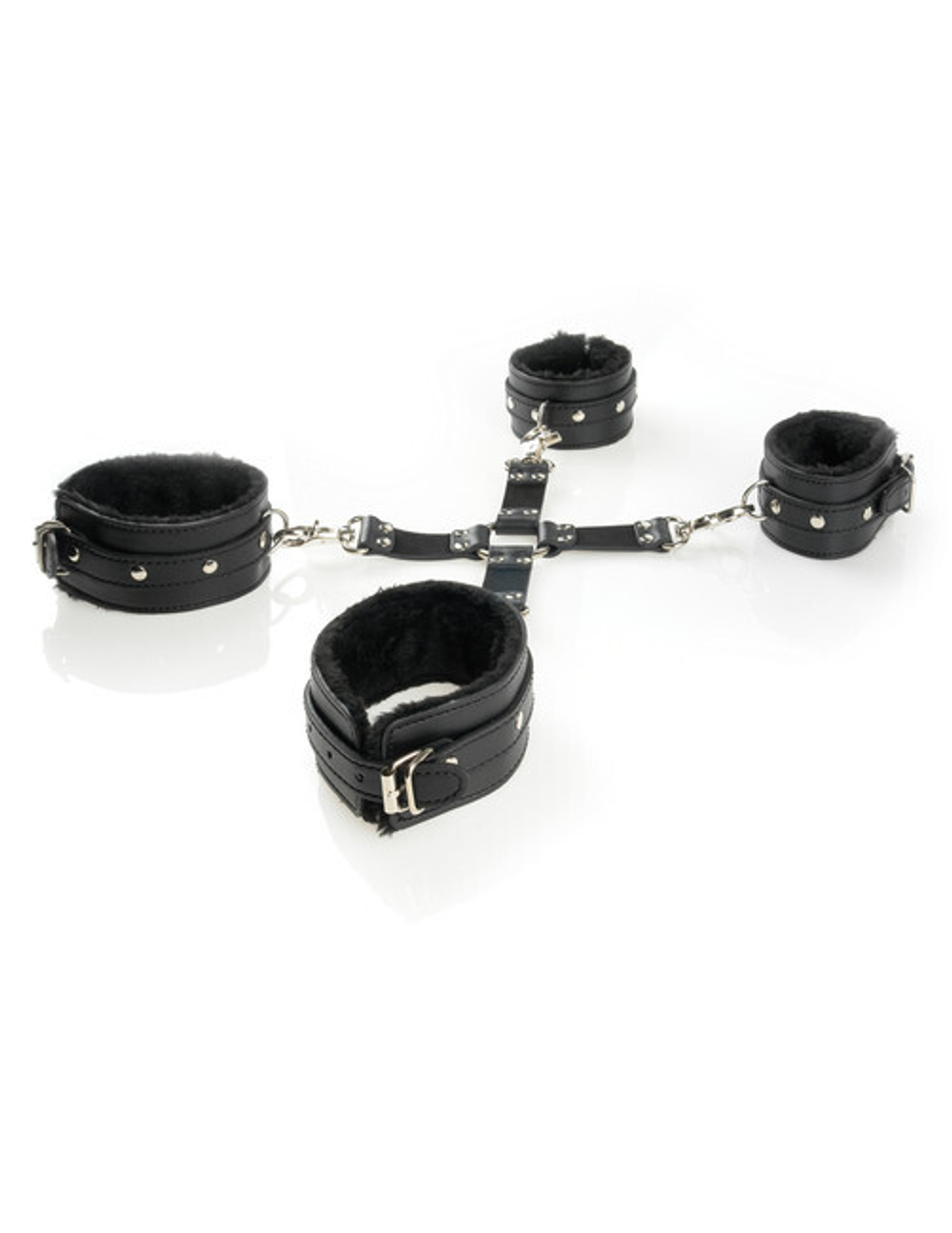 Бондаж крестообразный Cumfy Hogtie (Цвет: черный)