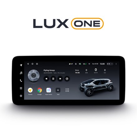 Магнитола для Great Wall Poer KingKong, Haval H5 2023+ (монохром) - Teyes LUX ONE ROUND монитор 12.3" 2K QLED на Android 10, ТОП процессор, CarPlay, 4G SIM-слот