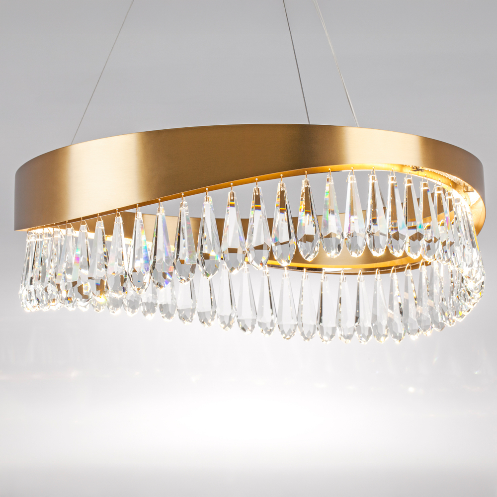 703163 Люстра HELIO 30W LED 2778LM ШАМПАНЬ 3500K