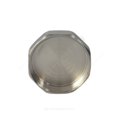 Заглушка латунь никель Ду 25 (1") ВР RTP (РосТурПласт) 25142