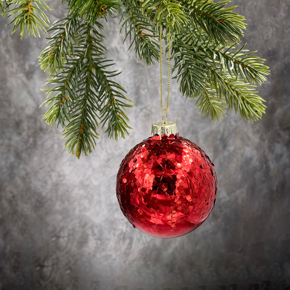 Набор шаров 7см 18шт ChristmasDeLuxe красный микс
