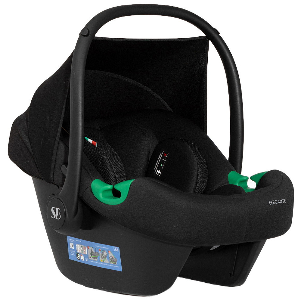 Коляска 4 в 1 Sweet Baby Rocco + автокресло Elegante Plus с базой i-Size ISOFIX DK780 Black