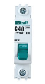 Dekraft Авт.выкл. 1Р 40А 4,5кА C