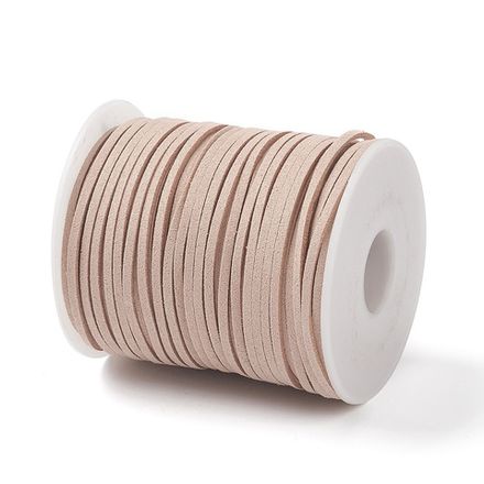 Шнур из искусственной замши 2,5мм, пудровый (1 м)