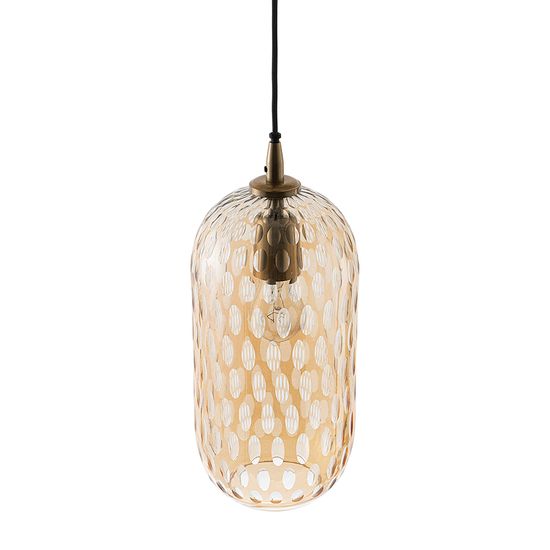 Светильник подвесной mystic aura, D26 см, янтарно-золотой