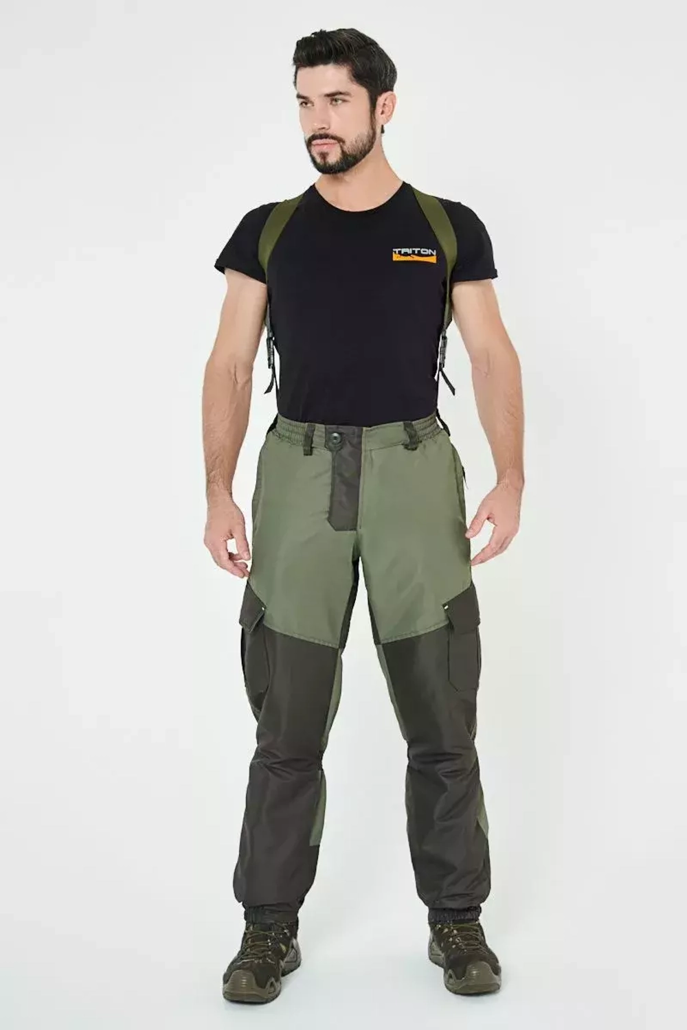 Демисезонный мужской костюм Onerus Горный -5 (Таслан,Флис) Тёмный хаки