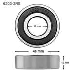 Подшипник 6203 RS (17x40x12)