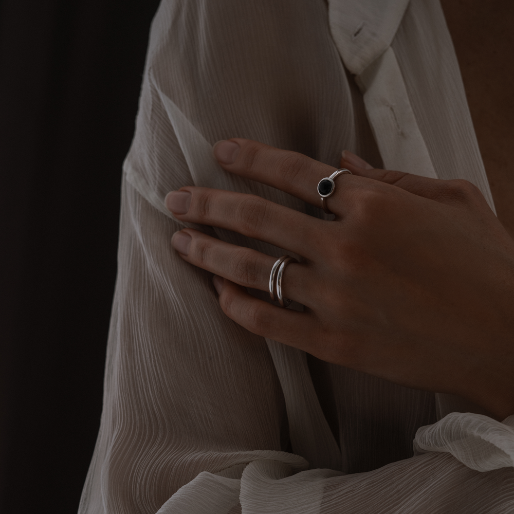 Кольцо Alpha с чёрным ониксом