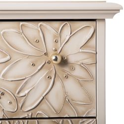 Тумба для обуви Терра-3 (с 3-мя ящиками) Айвори Мраморное золото