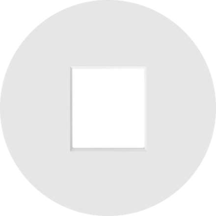 Накладка 1-я для розеток RJ45, TV, SAT, HDMI,  матовый белый,  серия D16