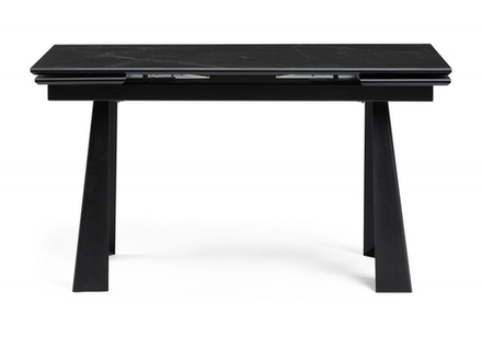 Обеденный стол Woodville Бэйнбрук 140х80х76 черный мрамор, черный