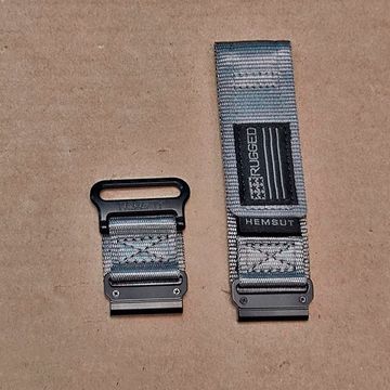 Нейлоновый ремешок Hemsut Rugged 26 мм для Garmin Fenix 7x 6x 5x, Tactix 7 Delta, Enduro 2, Instinct 2X быстросъемный (Серый)
