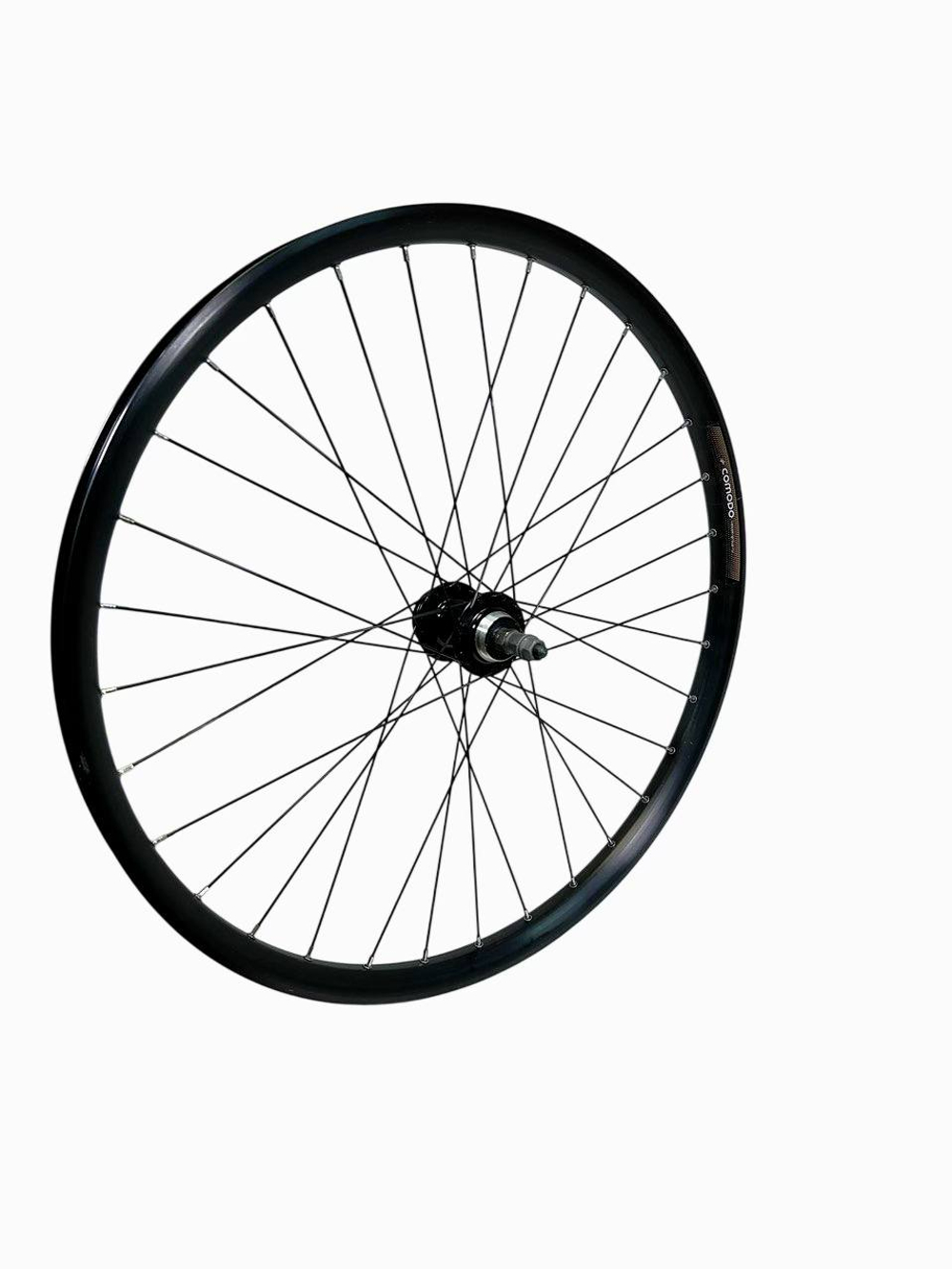 Колесо заднее 27.5" D COMODO трещотка, гайки  / обод двойной TRS алюм. черн. SSE F/V 30х23 / втулка QUANDO алюм. черн.