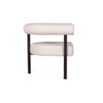 Кресло Biggi, букле Turin ivory / опоры черные