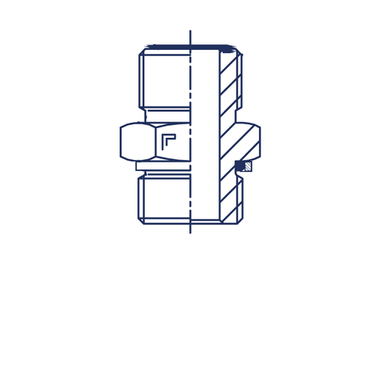 Штуцер FH D32 ORFS 1.11/16 - BSP 1.1/4