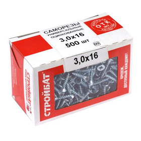 Саморезы универсальные 3,0x16 (белый цинк 500 шт)