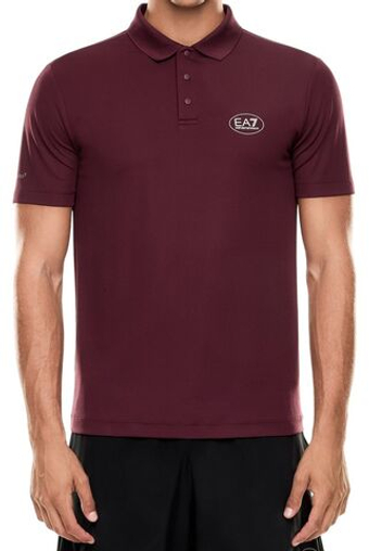Мужское теннисное поло EA7 Tennis Pro Shirt - bordeaux