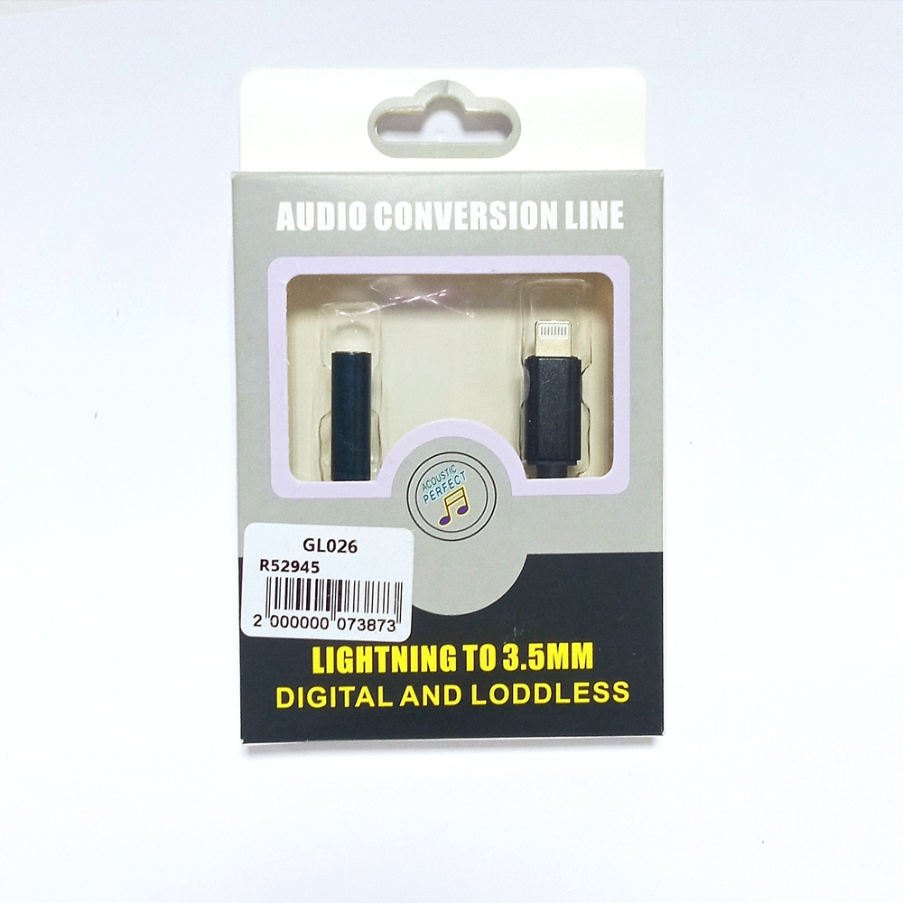 Переходник Lightning 8PIN x Audio/AUX RoHS GL026