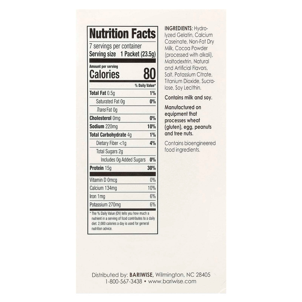 BariWise, протеиновый горячий шоколад, со вкусом мяты, 7 пакетиков по 23,5 г (0,83 унции)