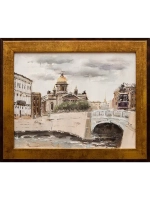 Картина маслом "Исаакиевский собор" Ларкина