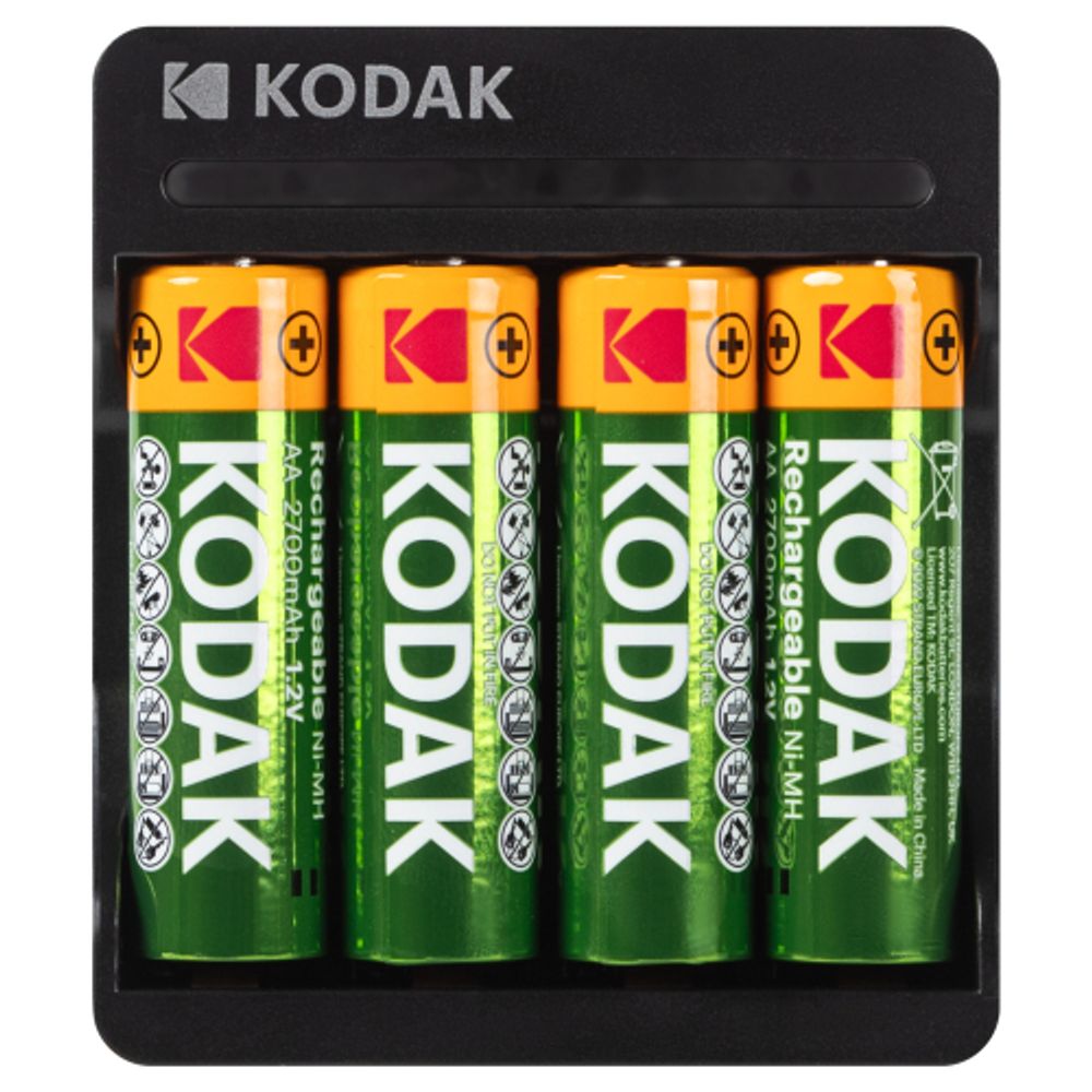 Зарядное устройство для аккумуляторов Kodak USB Overnight charger with 4 x AA 2700 mAh [K4AA/AAA] | Kodak