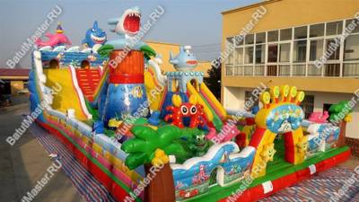 Коммерческий надувной батут "На морском дне" 20*10*7 м