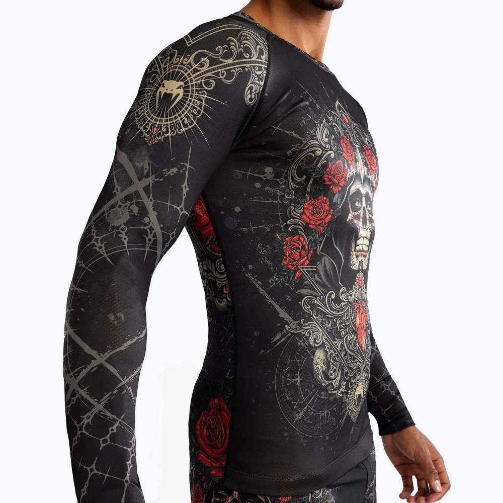 Рашгард Venum Santa Muerte 5.0 deep black/gold