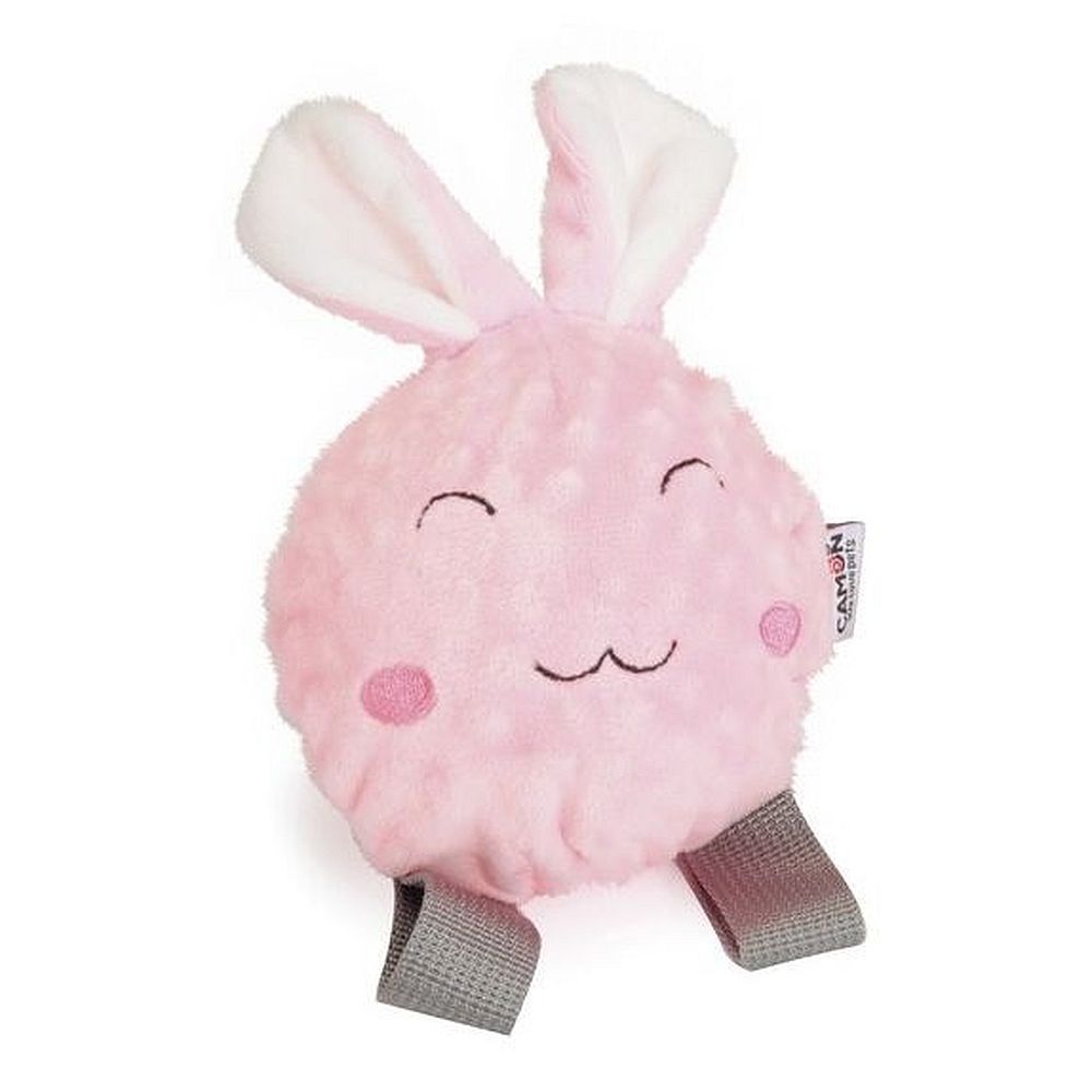 Игрушка Кролик и мышь плюшевые с мячом из ТПР и пищалкой в ассортименте 6,5 см  CAMON