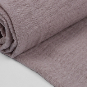 Ткань Муслин 125 г/м² 100% хлопок шир.130 см  цв.33 пудро-розовый