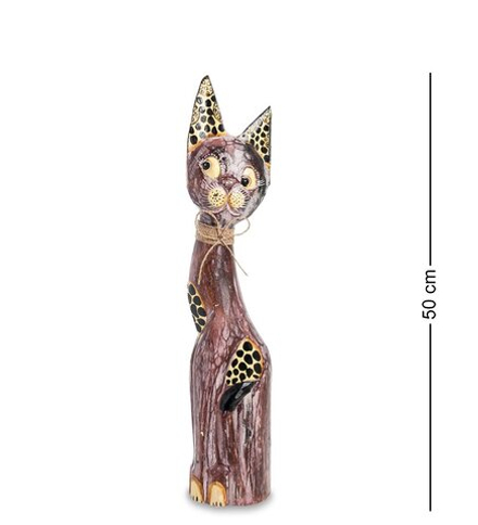 99-189 Статуэтка «Кошка» 50 см (албезия, о.Бали)
