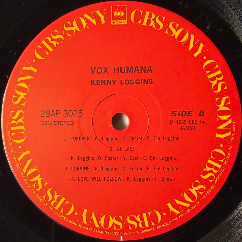 Kenny Loggins – Vox Humana (Япония 1985г.)