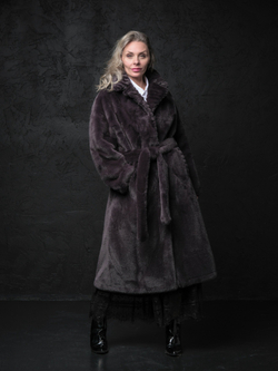 Шуба /лиловый закат   /классика/ эко мех