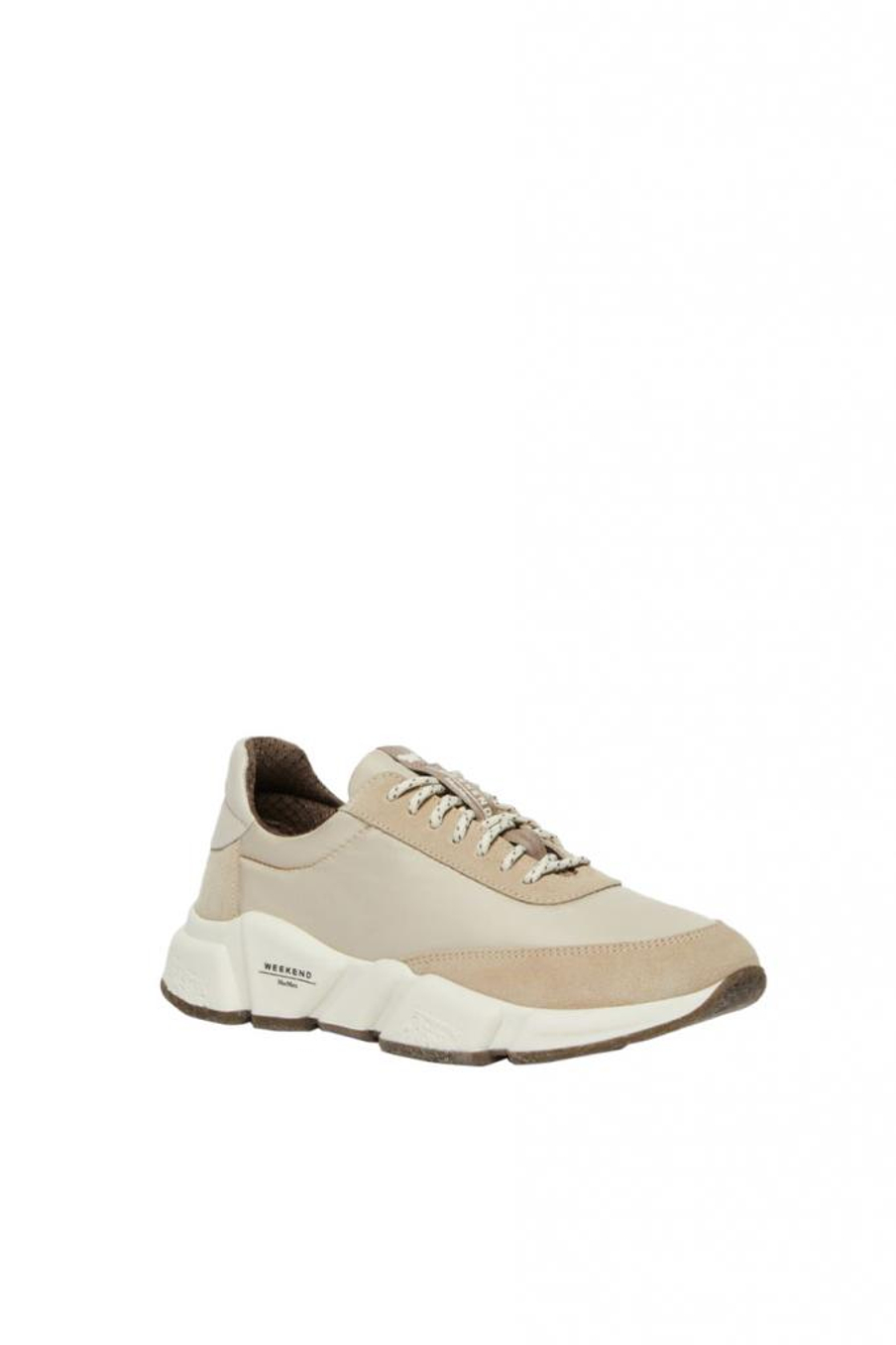 Полуботинки Max Mara WEEKEND CIGNOPV в серо-бежевом цвете