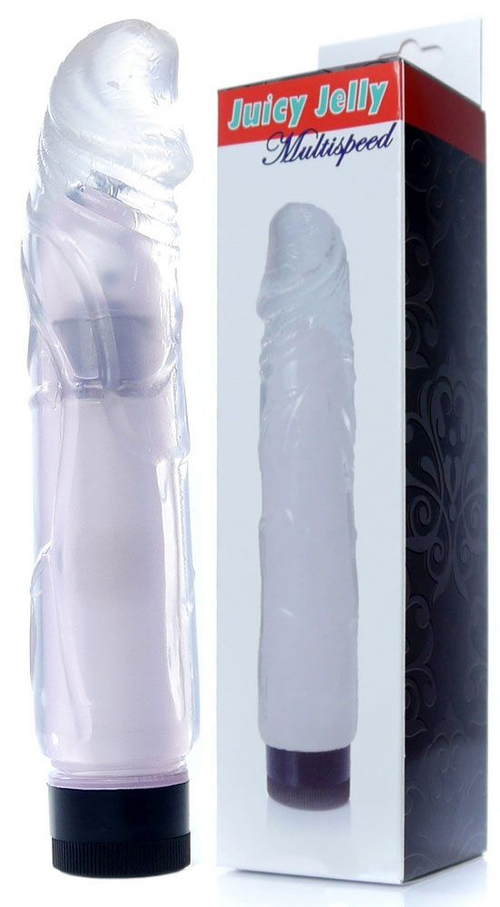 Boys of Toys Juicy Jelly 22 см – прозрачный реалистичный вибратор из TPE с плавной регулировкой вибрации