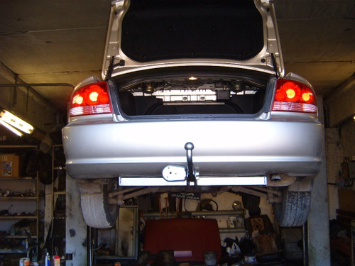 Фаркоп для Hyundai Sonata EF седан 1999-2005гг.(без электрики) (паспорт и сертификат) AvtoS.HY07