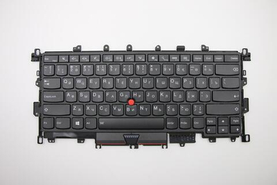 Клавиатура для Ноутбука Lenovo LenovoThinkPad X1 Yoga 1st Gen с подсветкой, раскладка - казахская, черная (01AW953)