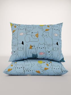 Постельное белье "Cary" 2-спальный   наволочки 50х70 2шт Простынь на резинке 160х200 см  Пододеяльник 175х215 см  Сказка сатин