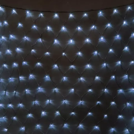 Светодиодная Сетка 2*3 м., 24V, 384 холодных белых LED, провод чёрный ПВХ, IP54, LTC (NTL384M-11-1W)