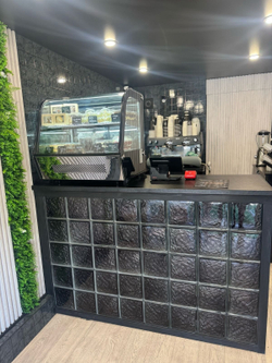 Стеклоблок Айс черный Vitrablok 19,7x19,7x8