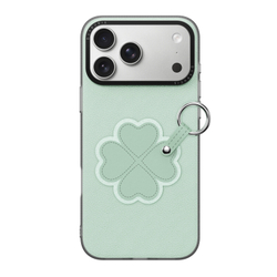 Чехол зеленого цвета (Clover Edition) для смартфона iPhone 17 Pro, серия Luvy Series (со съемным ремешком) от Dux Ducis