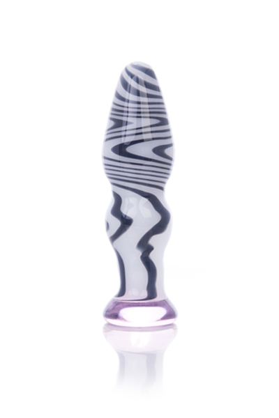 Анальная втулка стекло с разводами 13 см