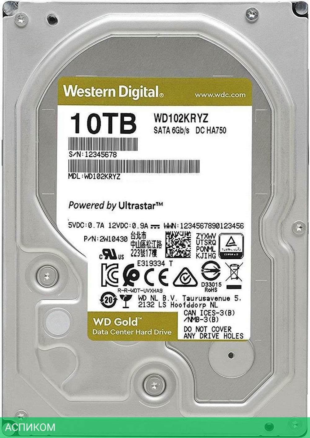 Жесткий диск WD Original 10Tb (WD102KRYZ)