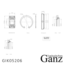 Подшипник ступицы передний TOYOTA Corolla(E100/E110) 1.3-2.0D 92-01 / Sprinte GANZ GIK05206