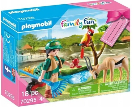 Конструктор Playmobil Family Fun 70295 Смотритель зоопарка с газелью